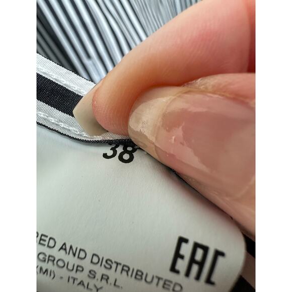 Maison Margiela Line 10 Oversized Striped Shirt Black/White Men’s US S (EU 38) - Picture 11 of 16